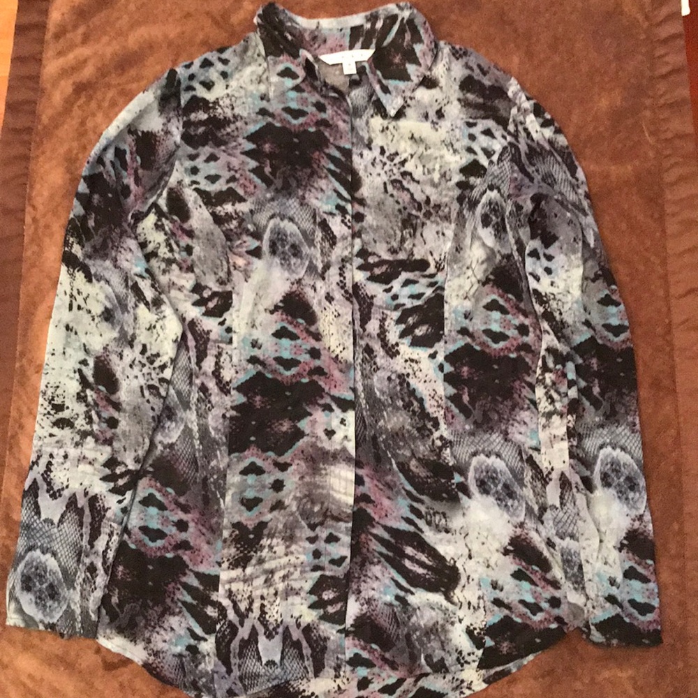 Cabi Sheer Button Down Shirt